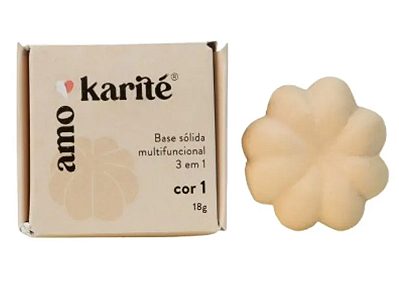 AmoKarité Base Sólida Multifuncional 3 em 1 - Cor AK 1.0 - 18g