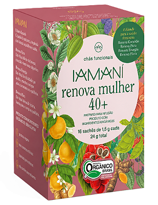 Iamaní Combo de Chás Orgânicos Renova Mulher 40+ em Sachês
