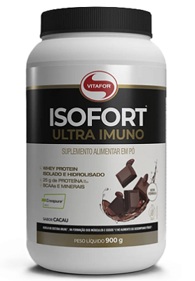 Vitafor Isofort Ultra Imuno em Pó Sabor Cacau - Whey Protein e Creatina 900g