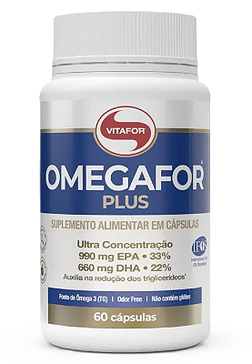 Vitafor Ômegafor Plus em Cápsulas - Ômega 3 c/ 33% EPA e 22% DHA