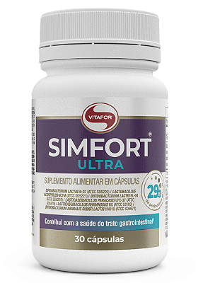 Vitafor Simfort Ultra em Cápsulas Veganas - Probióticos Lactobacilos e Bifidobactérias - 30 caps
