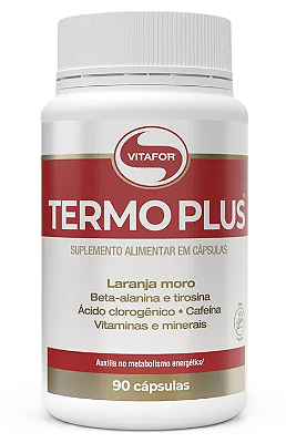 Vitafor Termo Plus em Cápsulas Veganas - Café Verde, Laranja Moro e Aminoácidos - 90 caps