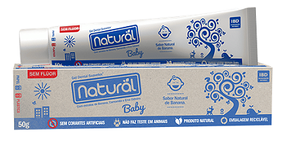 Suavetex Natural Baby Gel Dental com Banana, Camomila e Erva Cidreira 50g