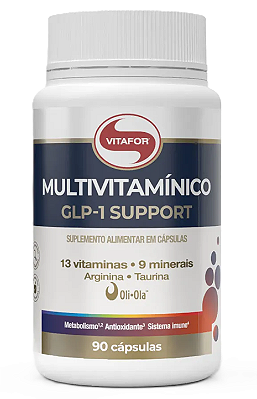 Vitafor Multivitamínico GLP-1 Support em Cápsulas c/ Arginina e Taurina - 90 caps