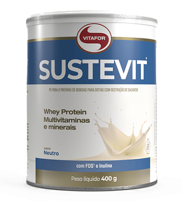 Vitafor Sustevit em Pó Sabor Neutro - Whey Protein, Vitaminas e Minerais 400g