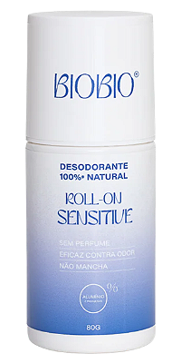 BioBio Desodorante Roll-on Sensitive Sem Perfume 80g