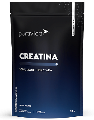 Puravida Creatina 100% Monohidratada em Pó Sabor Neutro 90g