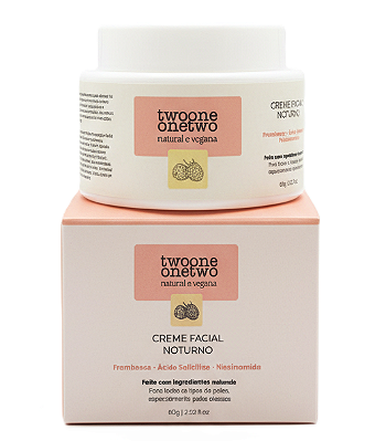 Twoone Onetwo Creme Facial Noturno Peles Oleosas 60g