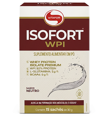 Vitafor Isofort WPI em Pó Sabor Neutro - Whey Protein Isolado