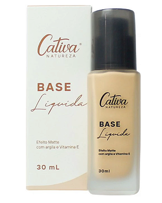 Cativa Natureza Base Líquida Efeito Matte Cor 4 30ml