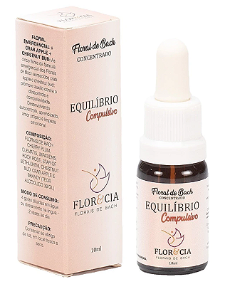 Flor & Cia Floral de Bach Concentrado Equilíbrio Compulsivo 10ml