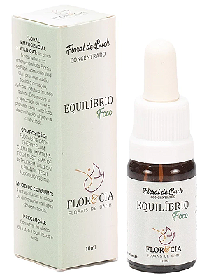 Flor & Cia Floral de Bach Concentrado Equilíbrio Foco 10ml
