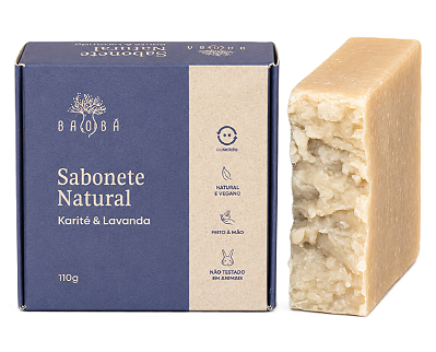 Baobá Sabonete em Barra Manteiga de Karité e Lavanda 110g