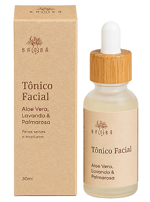 Baobá Tônico Facial Peles Secas e Maduras com Aloe Vera e Lavanda 30ml