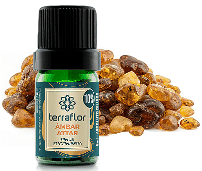 Terra Flor Óleo Absoluto de Âmbar Attar Diluído 10% 5ml
