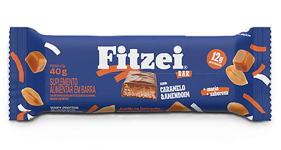 Vitafor Fitzei Barra de Proteína Sabor Caramelo e Amendoim 40g