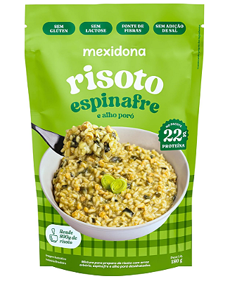 Mexidona Risoto de Espinafre e Alho Poró 180g