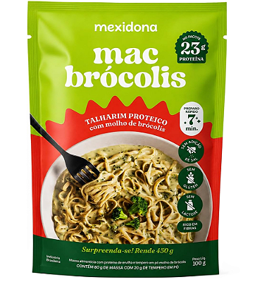 Mexidona Mac Brócolis - Macarrão Proteico com Molho de Brócolis 100g