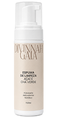 Divinnah Gaia Espuma de Limpeza Facial Açaí e Chá Verde 150ml