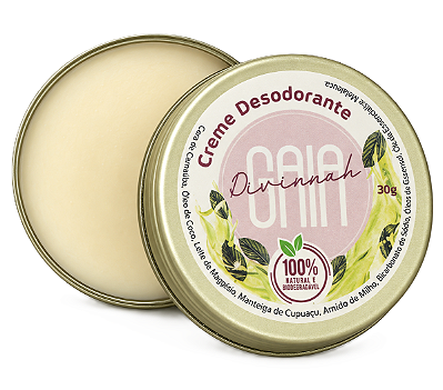 Divinnah Gaia Desodorante Cremoso com Hortelã e Melaleuca 30g