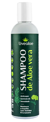 [OUTLET] Livealoe Shampoo de Aloe Vera Anticaspa e Controle da Oleosidade 300ml