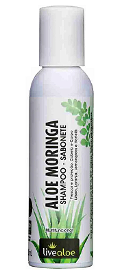 Livealoe Aloe Moringa Shampoo e Sabonete Líquido Multifuncional 120ml