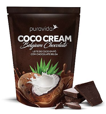 Puravida Coco Cream Belgium Chocolate - Leite de Coco em Pó com Cacau Gourmet