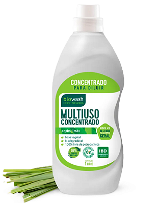 Biowash Multiuso Concentrado Natural Capim Limão 1L
