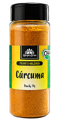 Kampo de Ervas Cúrcuma Condimento Puro Orgânico
