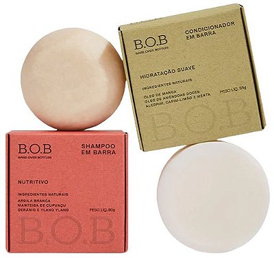 BOB Dupla Brilho e Leveza - Shampoo Nutritivo + Condicionador Hidratação Suave