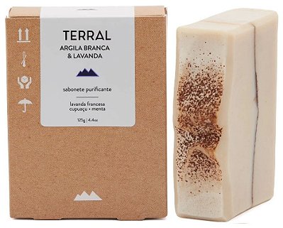 Terral Natural Sabonete Purificante Argila Branca e Lavanda 125g