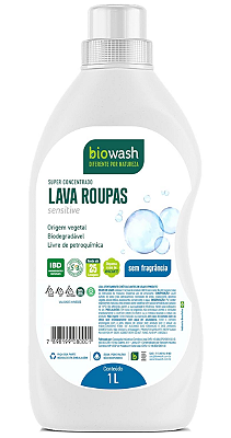 Biowash Lava Roupas Natural Sensitive Sem Fragrância 1L