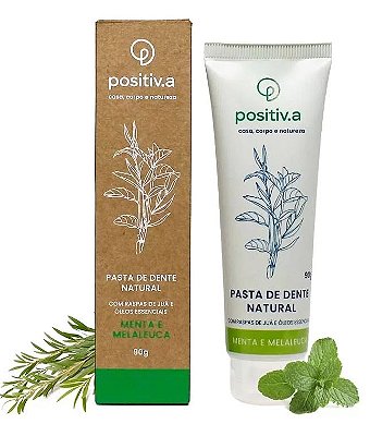 Positiv.a Pasta de Dente Natural Menta e Melaleuca 90g