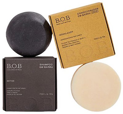 BOB Dupla Cachos Limpeza Profunda - Shampoo Detox + Condicionador Modelador