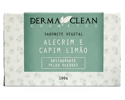 Derma Clean Sabonete Vegetal Alecrim e Capim Limão 100g