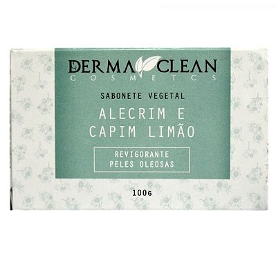 Derma Clean Sabonete Vegetal Alecrim e Capim Limão 100g