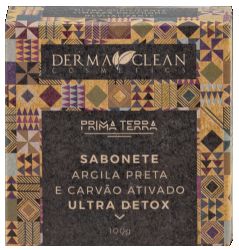 Derma Clean Sabonete Carvão Ativado e Argila Preta - Ultra Detox 100g