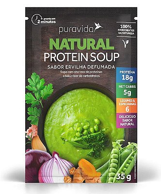 Puravida Natural Protein Soup - Sopa Instantânea Sabor Ervilha Defumada 35g