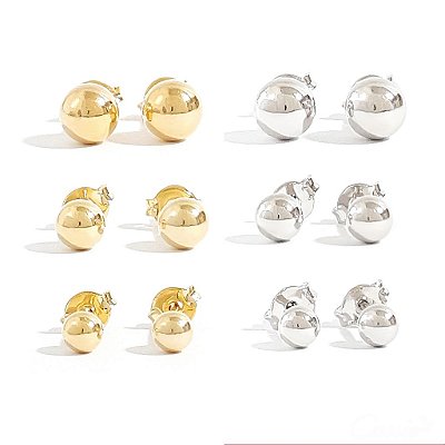 Kit Três Brincos Bolinhas