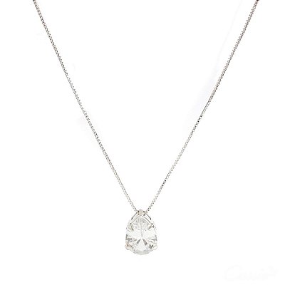Colar Gota Ródio Zircônia