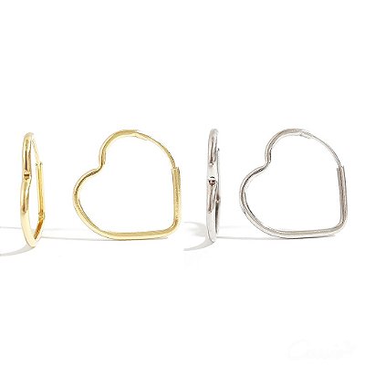 Brinco Argola Média Coração