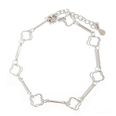 Pulseira Trevinhos Ródio