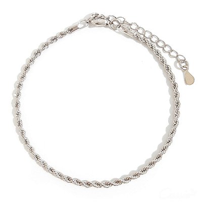 Pulseira Torcida Fina Ródio