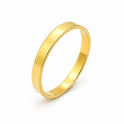 Anel Fio Liso Banhado a Ouro 18k