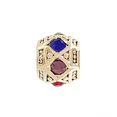 Berloque Charm Separador Cristais Coloridos