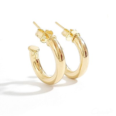 Brinco Argola Tubo Liso Pequena