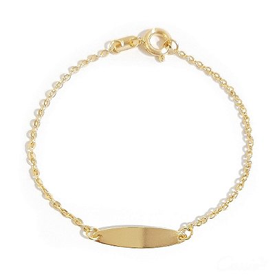 Pulseira Infantil Plaquinha Oval