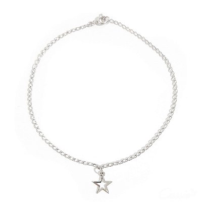 Tornozeleira Estrela Ródio