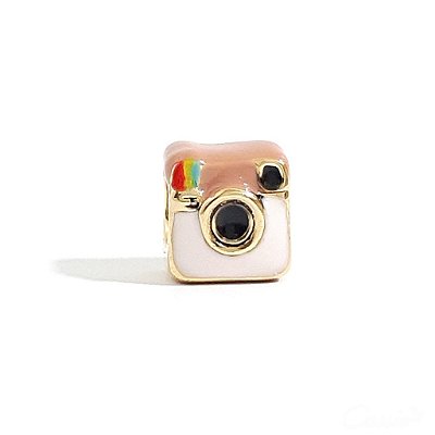Berloque Charm Instagram Vintage Banhado a Ouro