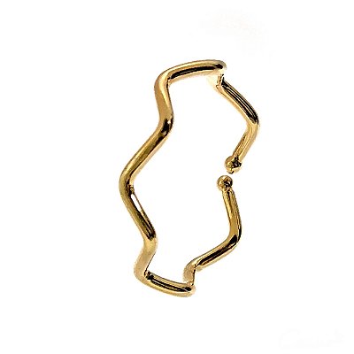 Anel Zig Zag Regulável Banhado a Ouro